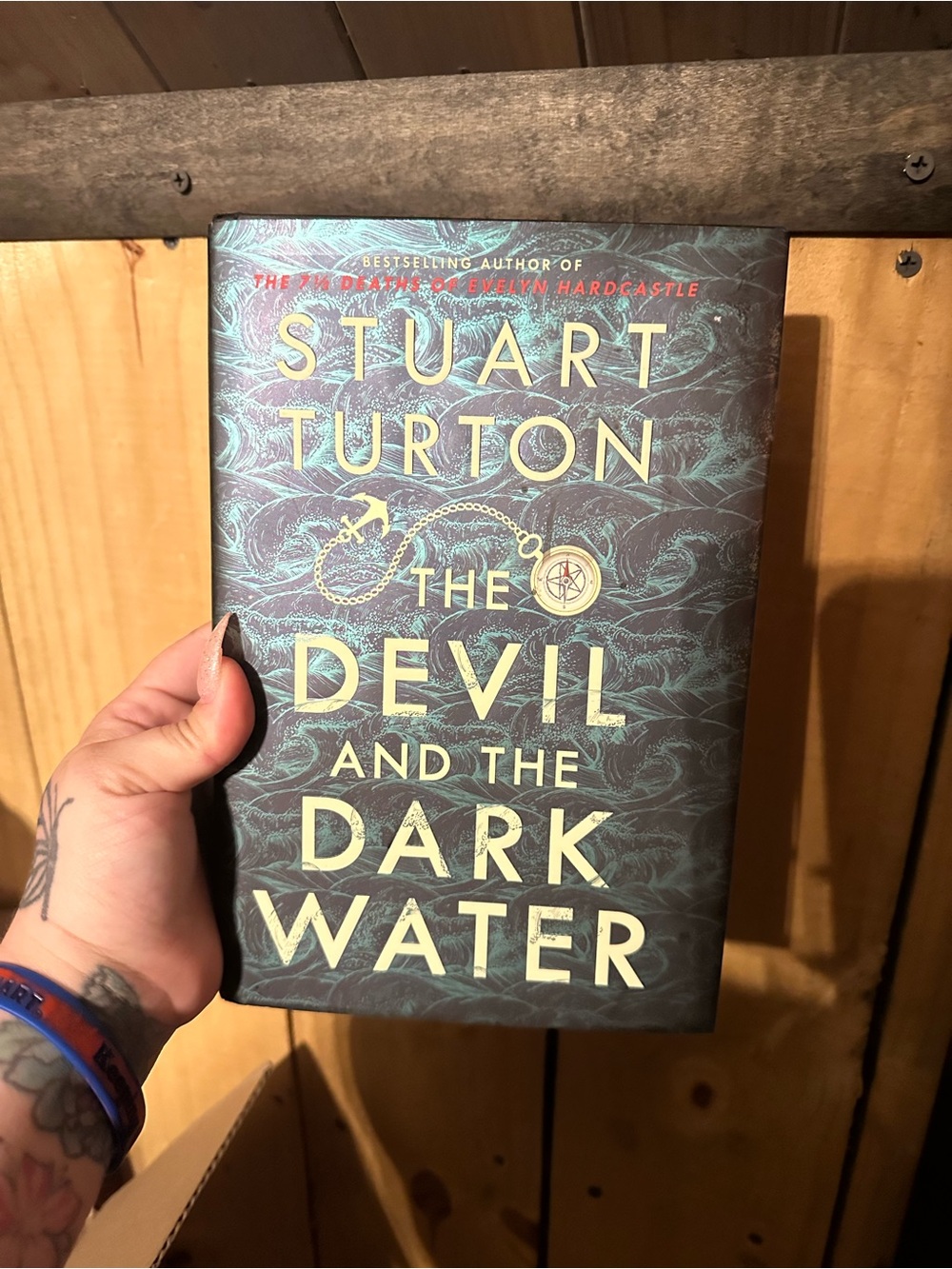 Stuart Turton "The Devil and the Dark Water" Hardcover - Teal & Cream Cover
